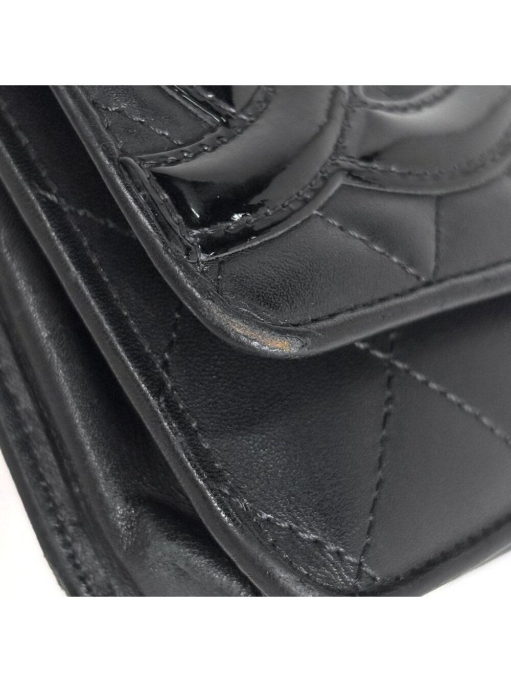 Chanel Shoulder Bag Cambon Line CC Logo Leather Black - Picture 5 of 13